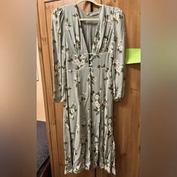 REFORMATION LORNE DRESS - GREEN - Picture 2 of 6